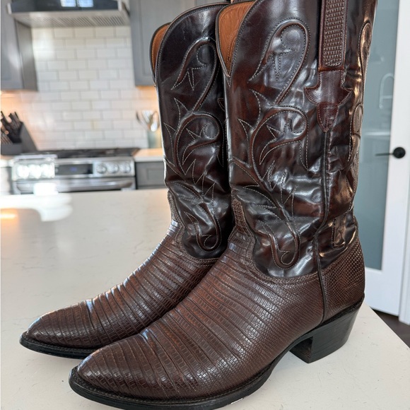 Lucchese Lizard Cowboy Boots 11C